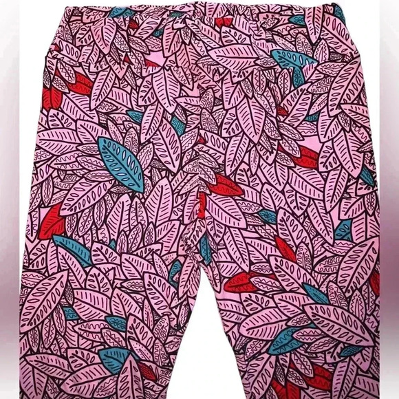 Lularoe TC2 lavender leaf  leggings. OG Patrick quality & fit. - Picture 2 of 6